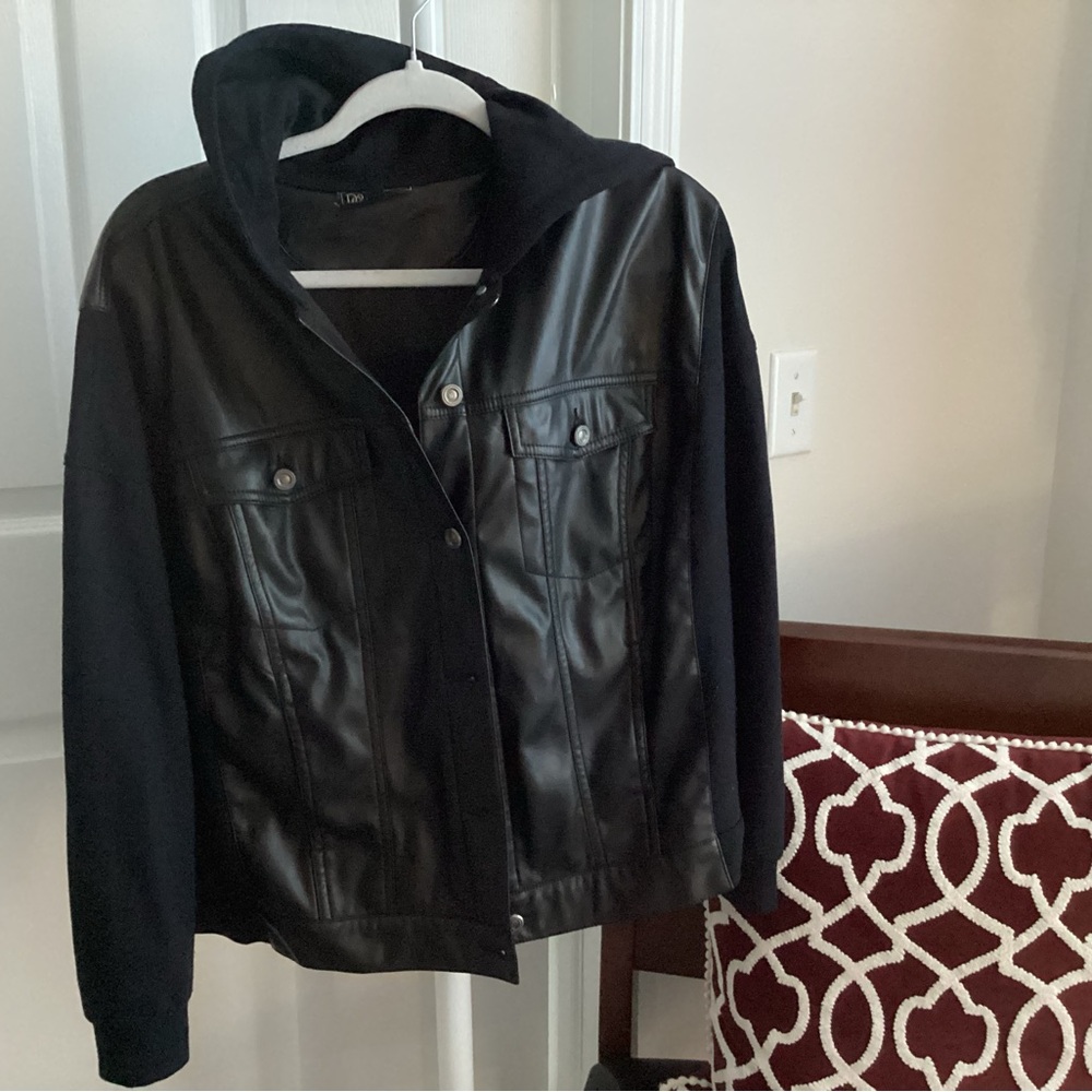 DG 2 Dianne Gilman moto hood jacket (m) vguc